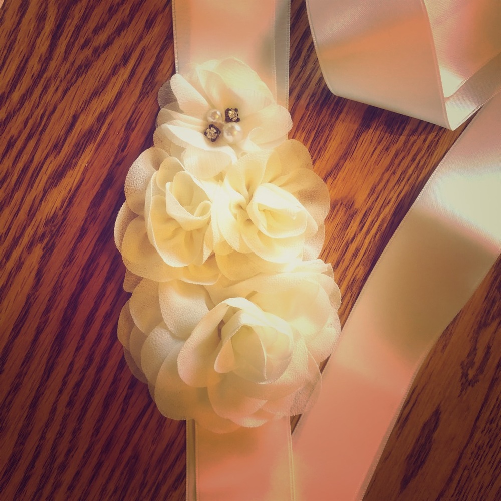 Ivory Bridal Belt Sash